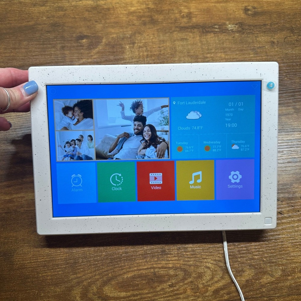 Smart 10.1 Inch WiFi Digital Photo Frame 32GB White Speckled BS-W10T-WA